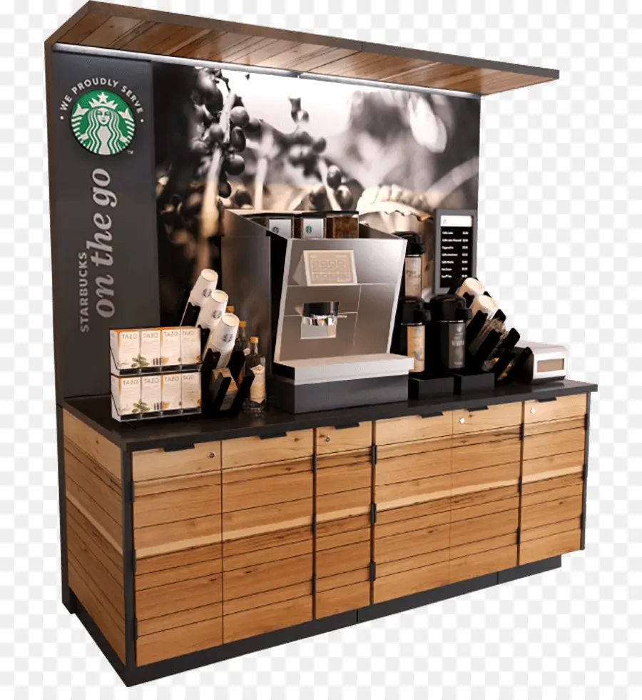 Station De Café Starbucks，Machine PNG