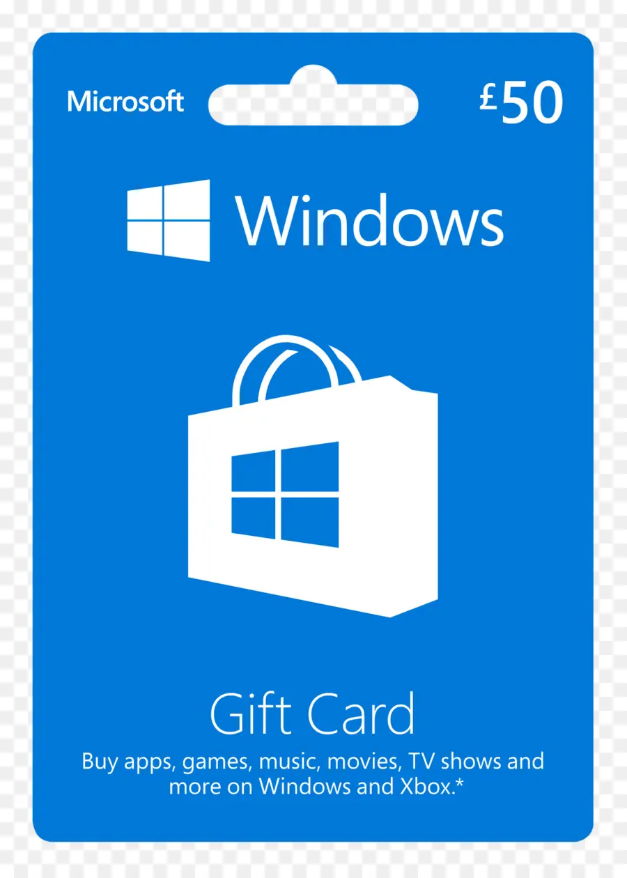 Carte Cadeau Windows，Microsoft PNG