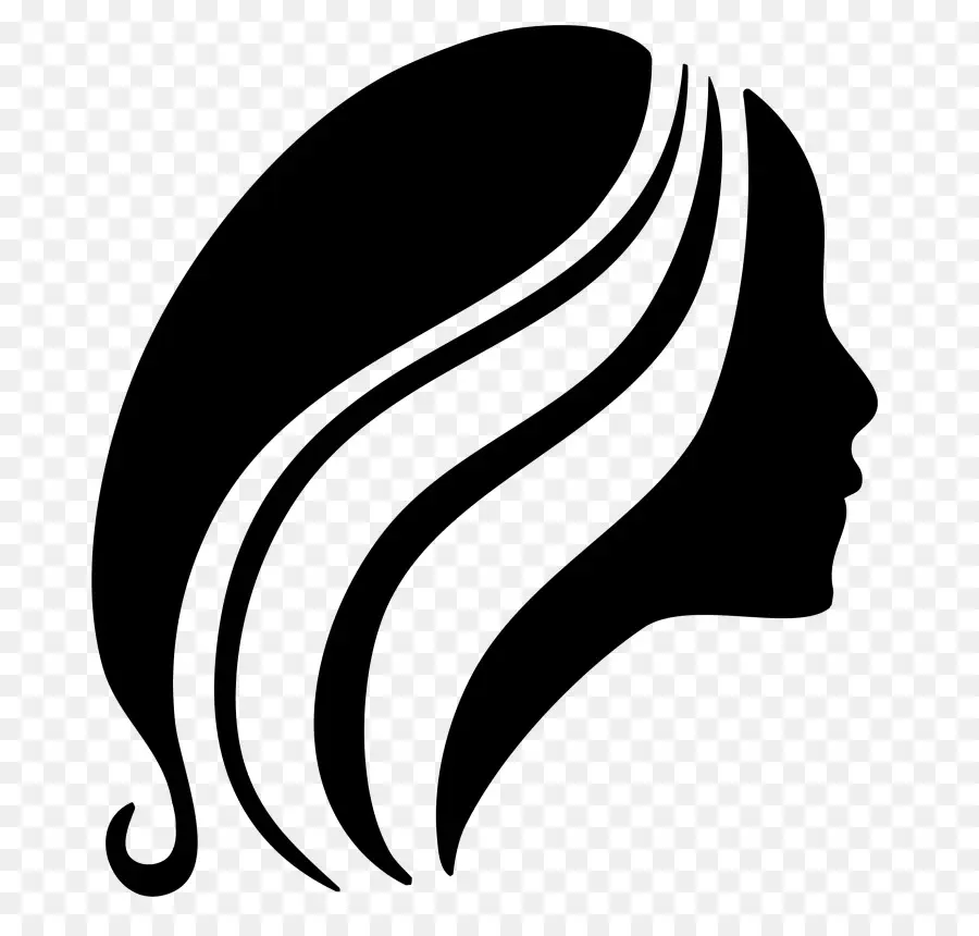 Silhouette De Profil，Lignes Noires PNG