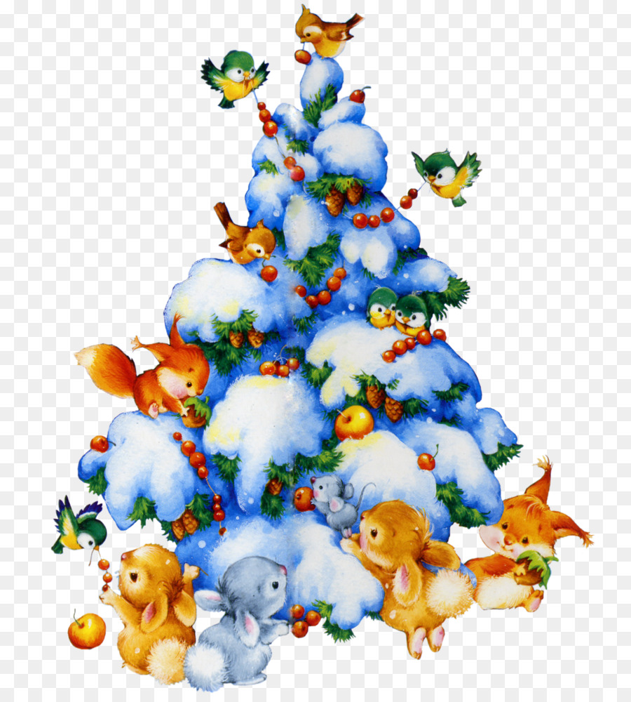 Arbre De Noël，Animaux PNG