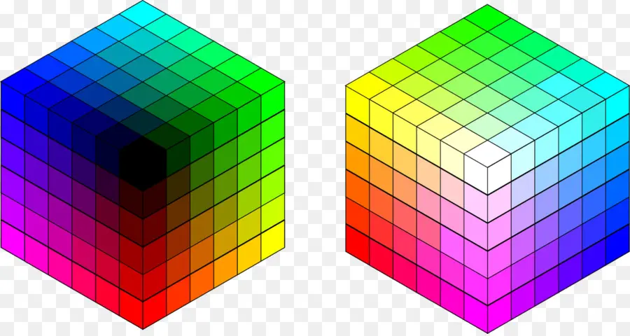 Cubes Colorés，3d PNG