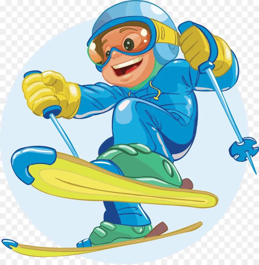 Skieur，Dessin Animé PNG