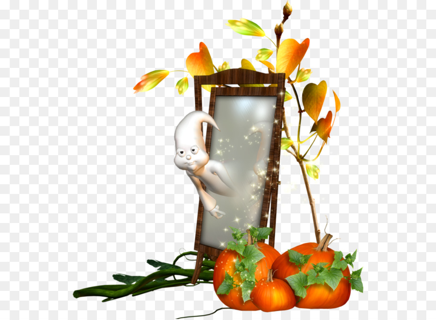 Fantôme Et Citrouilles，Feuilles D'automne PNG