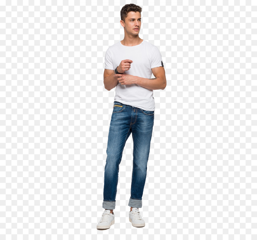 Homme En Tenue Décontractée，Jeans PNG