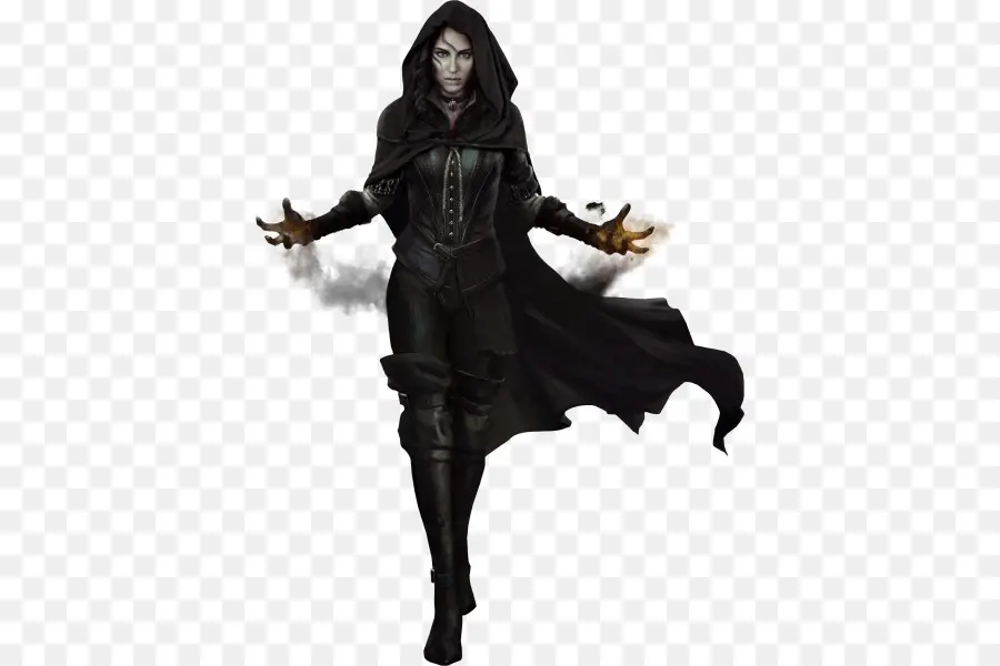 Personnage Féminin En Noir，Manteau PNG