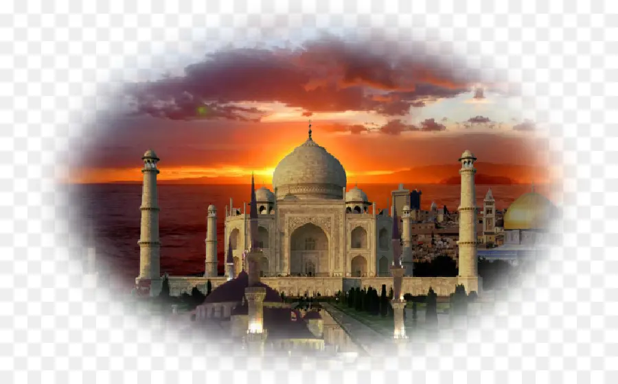 Taj Mahal，Coucher De Soleil PNG