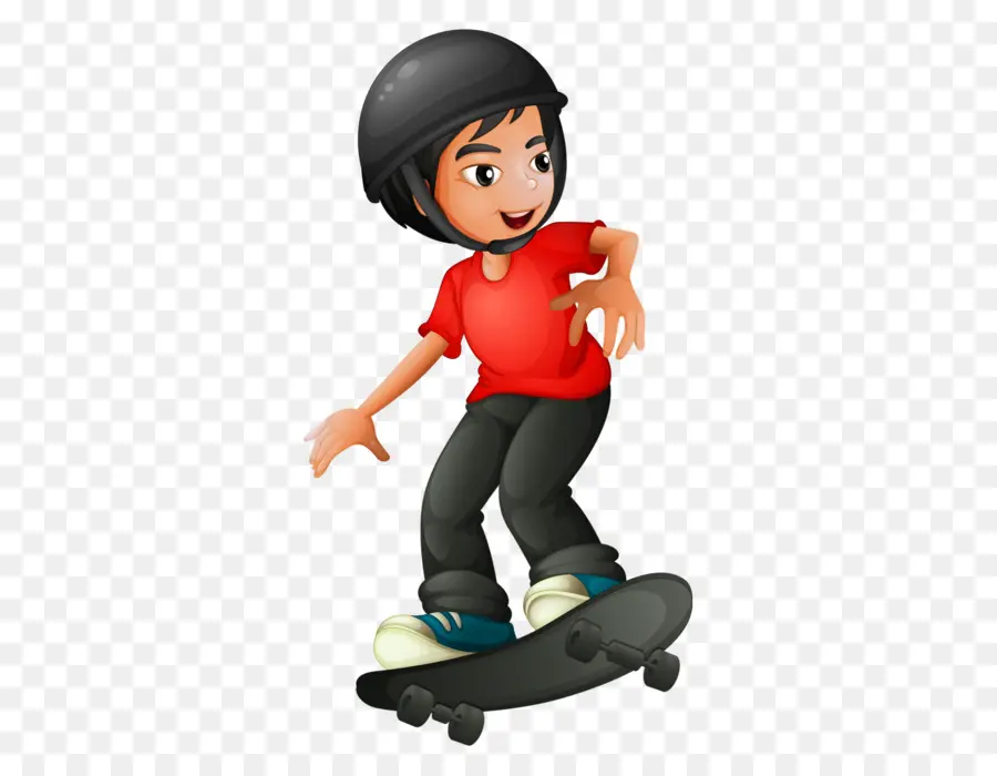 Fille De Patinage à Roulettes，Casque PNG