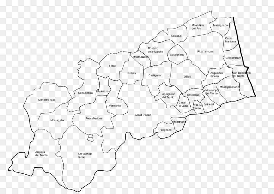 La Province De Ascoli Piceno，Carte PNG