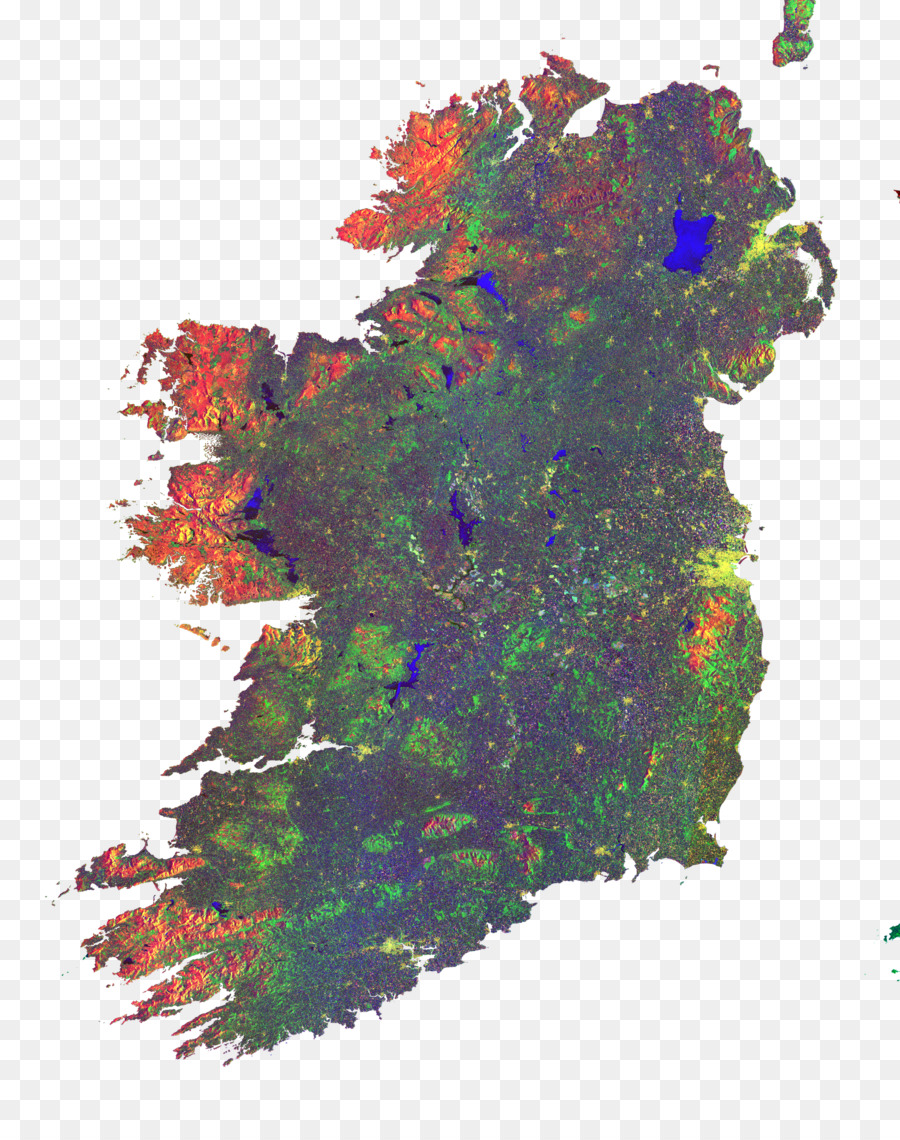 L Irlande，Carte PNG