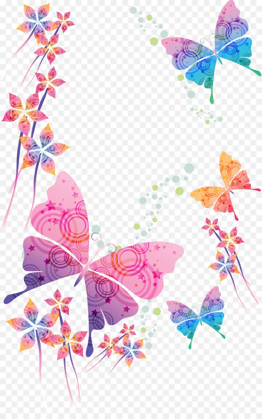 Papillons，Coloré PNG