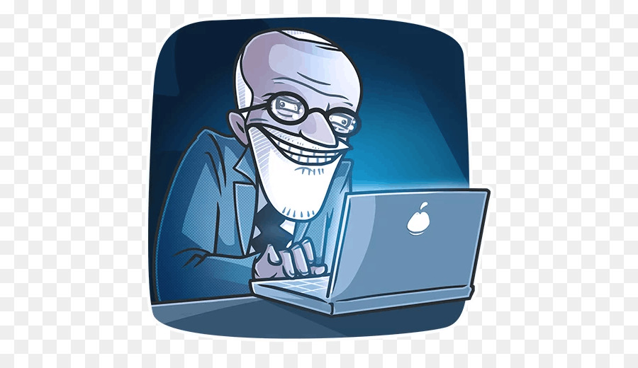 Homme De Dessin Animé Avec Ordinateur Portable，Ordinateur PNG