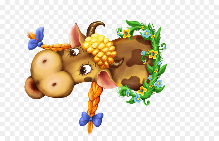 Vache Mignonne，Tresses PNG