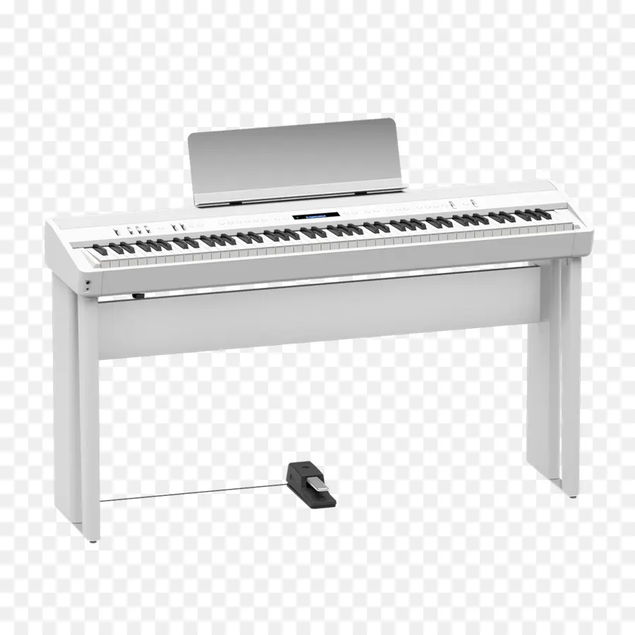 Piano Numérique Blanc，Clavier PNG