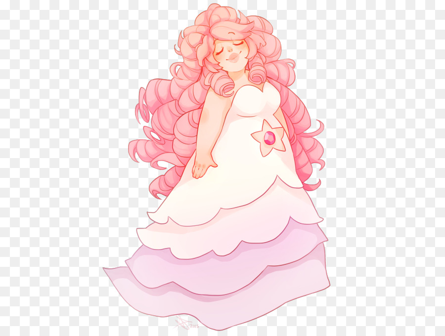 Personnage De Dessin Animé Rose，Robe PNG