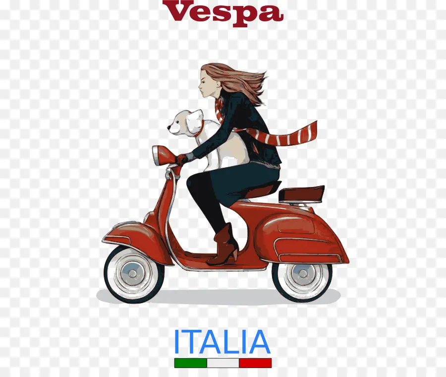 Scooter Vespa，Italie PNG