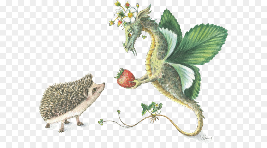 Hérisson Et Dragon，Fraise PNG