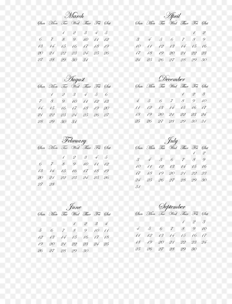 Calendrier，Mois PNG