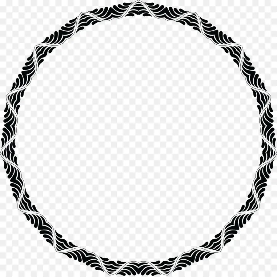 Cadre De Cercle，Noir PNG