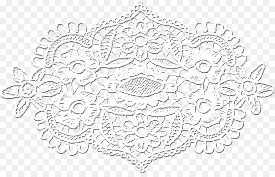 Dentelle Blanche，Broderie PNG