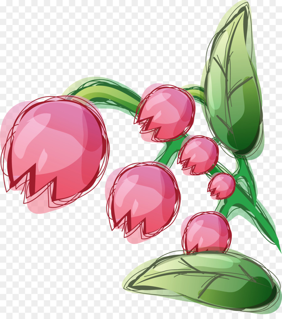 Illustration De Fleurs，Fleurs Roses PNG