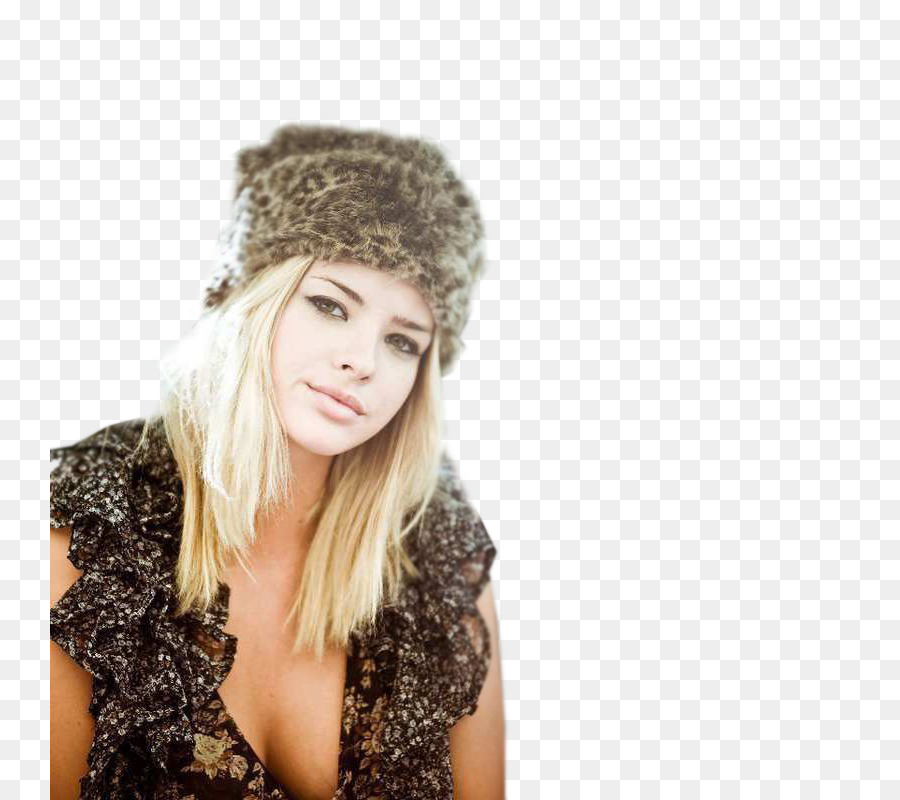 Femme Au Chapeau De Fourrure，Blond PNG