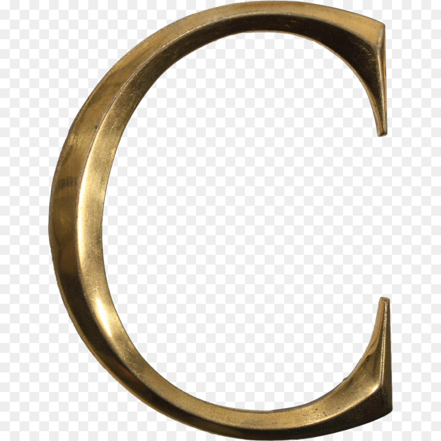 Lettre D'or C，Alphabet PNG