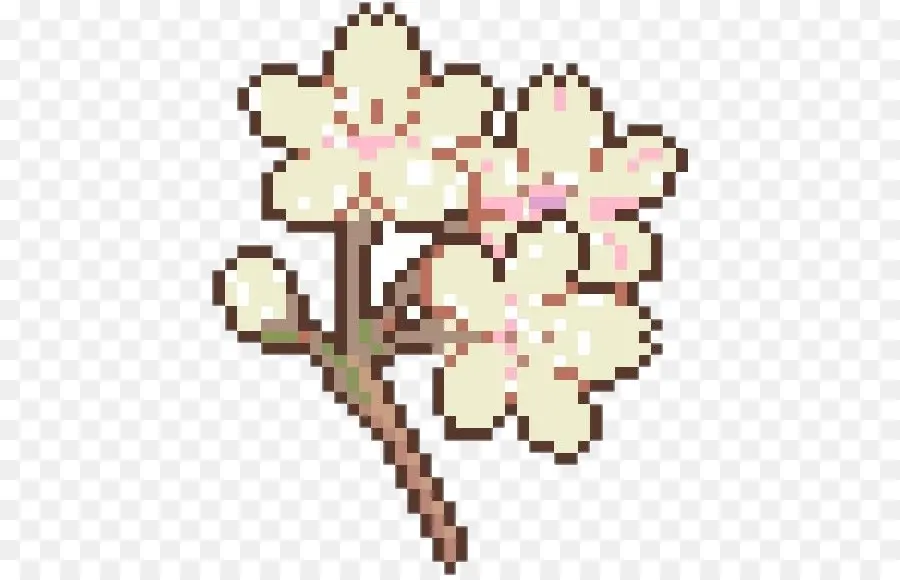 Fleurs De Pixel Art，Numérique PNG