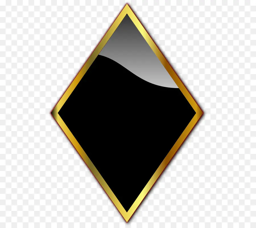 Diamant Noir，Bordure Dorée PNG