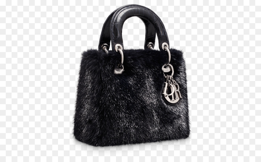 Sac à Main En Fourrure Noire，Mode PNG