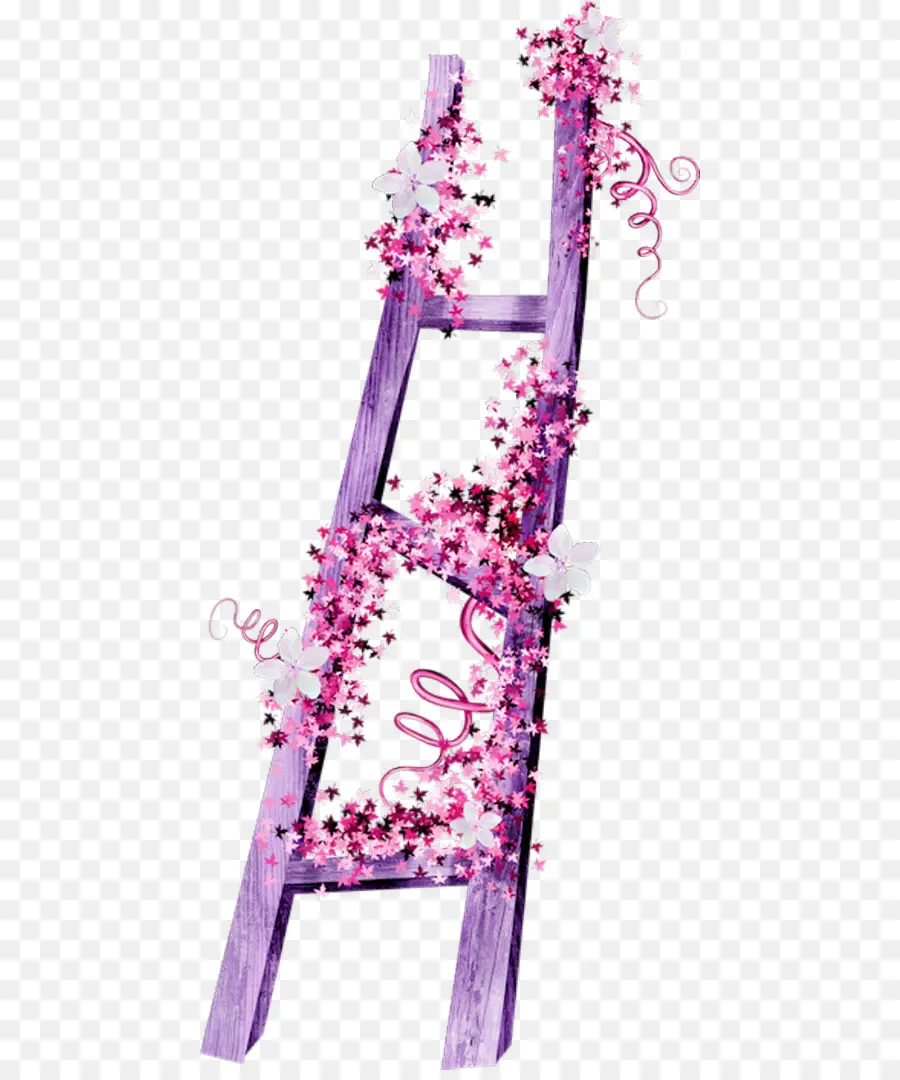 Échelle Décorative，Fleurs PNG