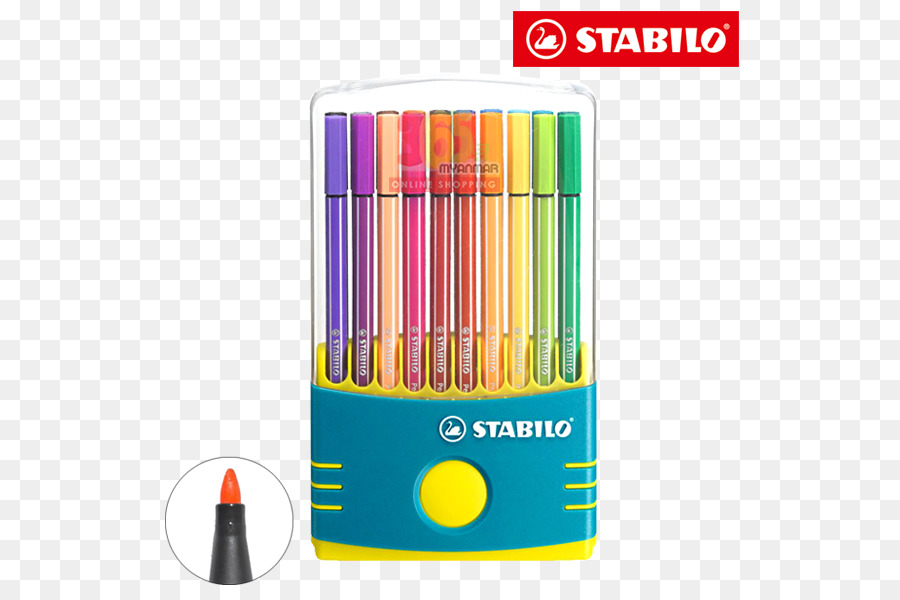 Stabilo Pen 68 Colorparade Bluered Accessoires，Stylo Marqueur PNG