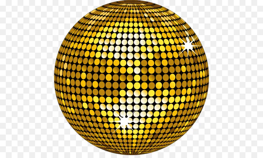 Boule Disco Dorée，Disco PNG