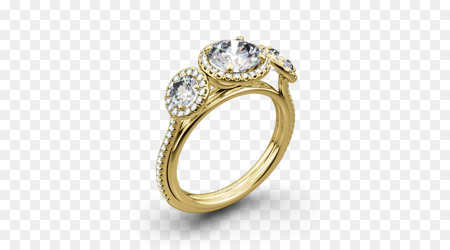 Bague En Or，Diamant PNG