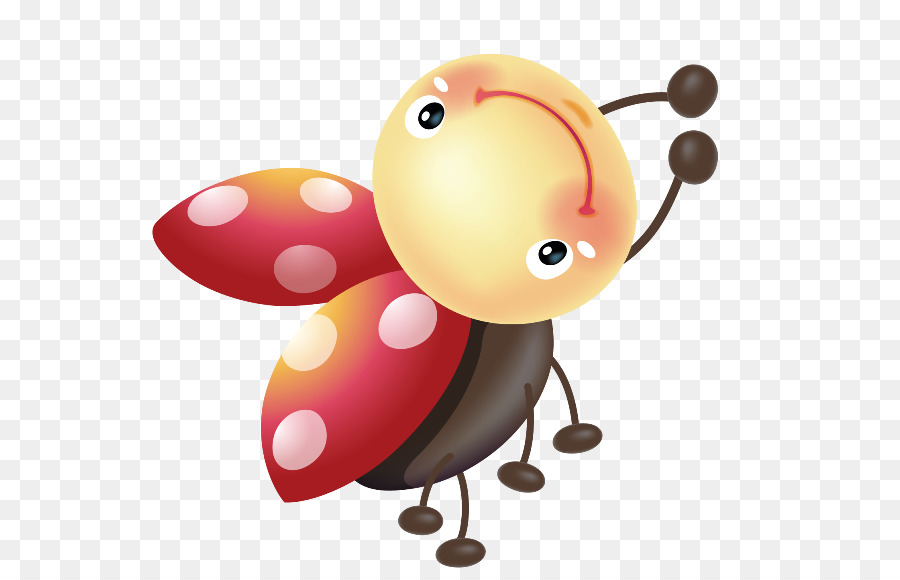 Coccinelle De Dessin Animé Mignon，Souriant PNG