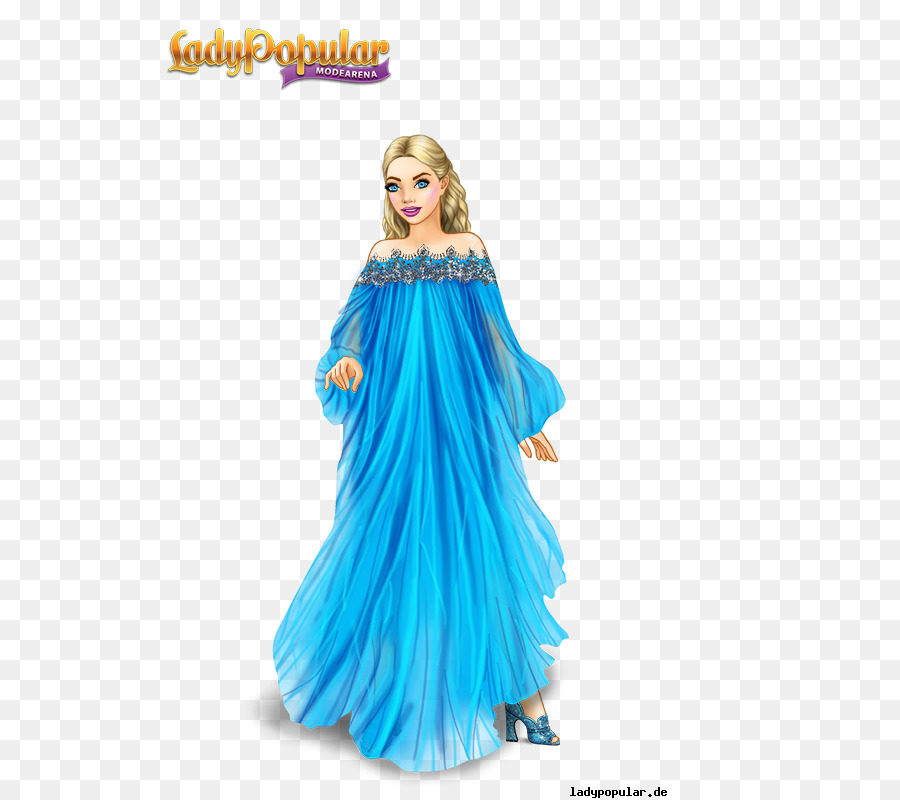 Dame En Robe Bleue，Mode PNG