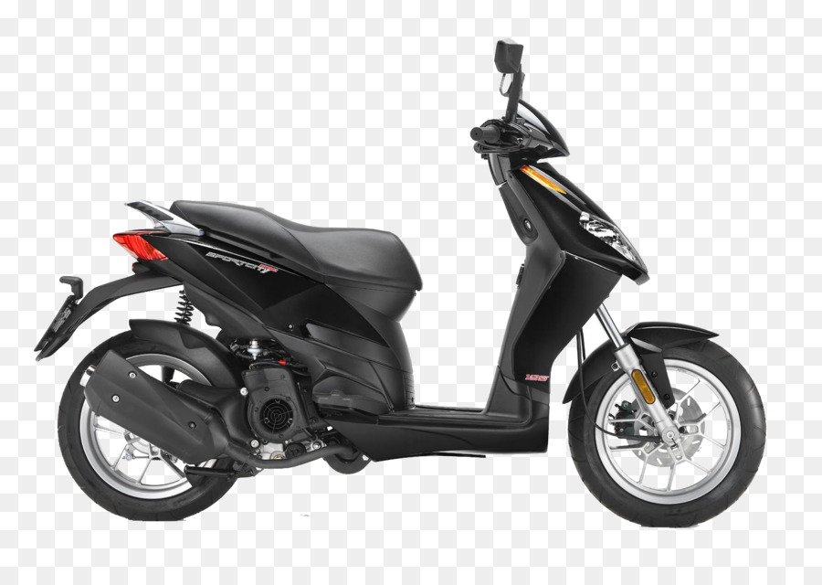 Moto Rouge Et Noire，Scooter PNG