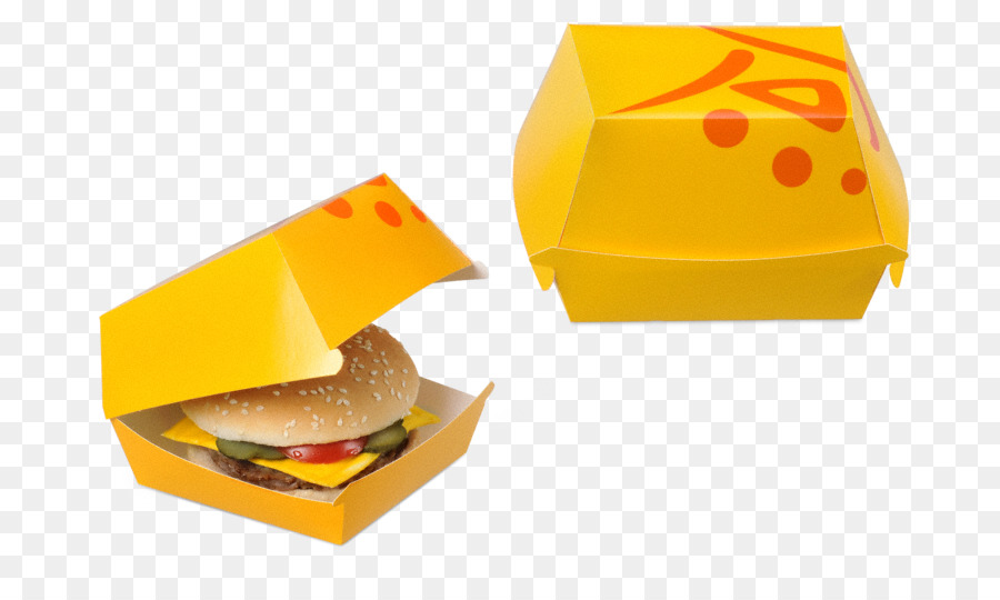 Boîte à Burger Jaune，Hamburger PNG