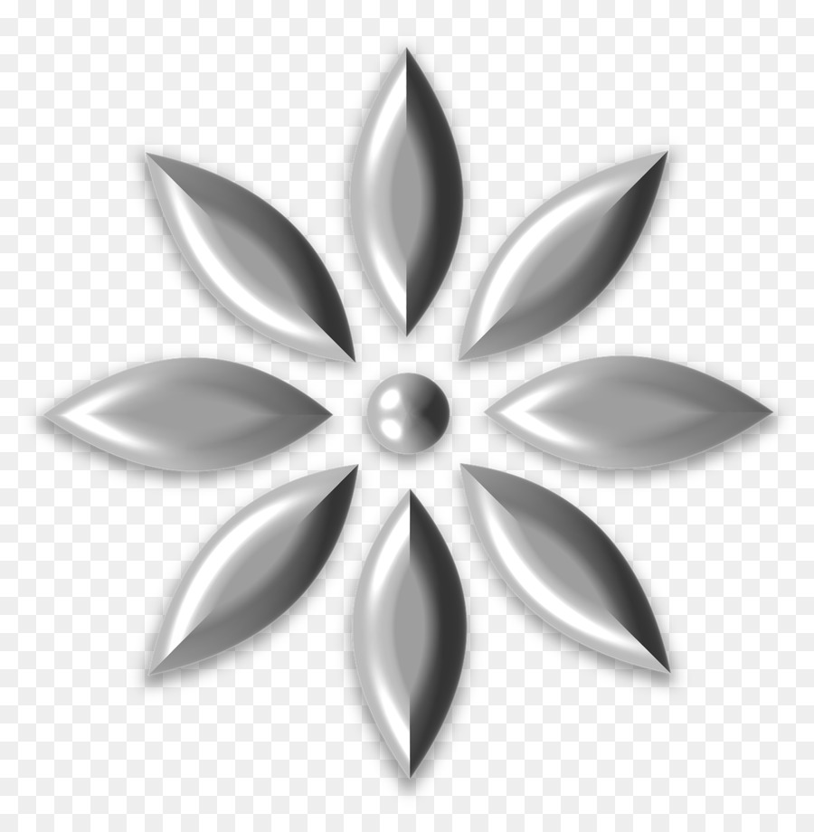 Fleur，Métallique PNG