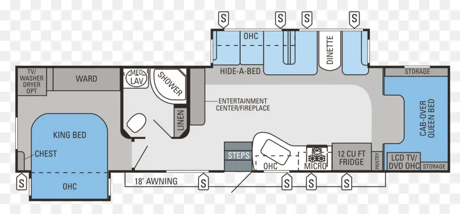 Plan D'étage Du Camping Car，Mise En Page PNG