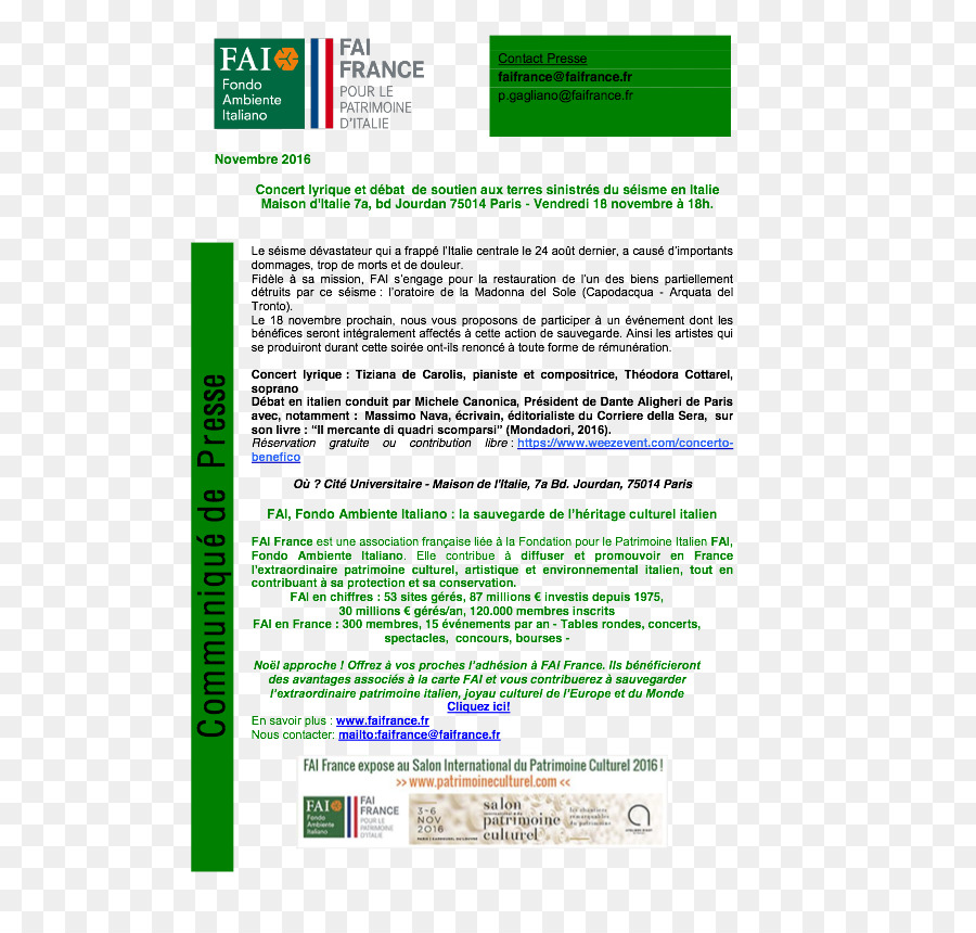 L Italien Fonds Pour L Environnement，Document PNG