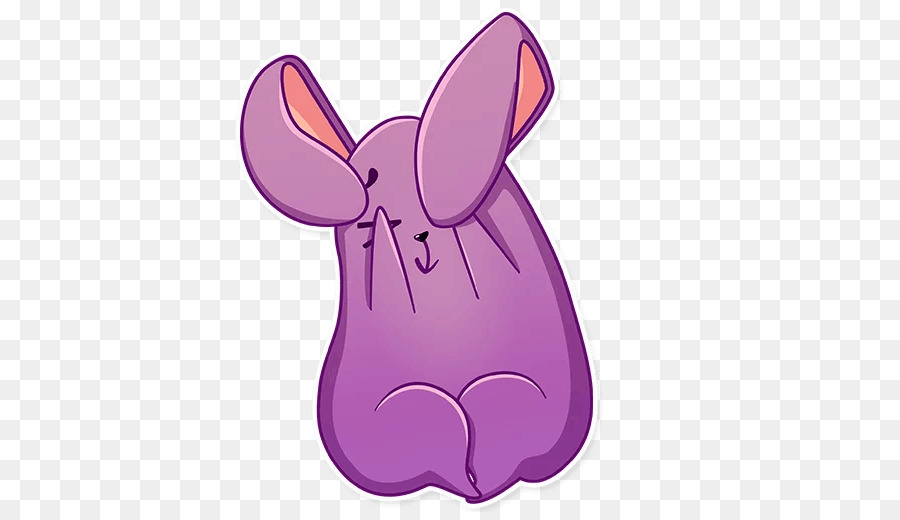 Lapin De Dessin Animé Violet，Oreilles PNG