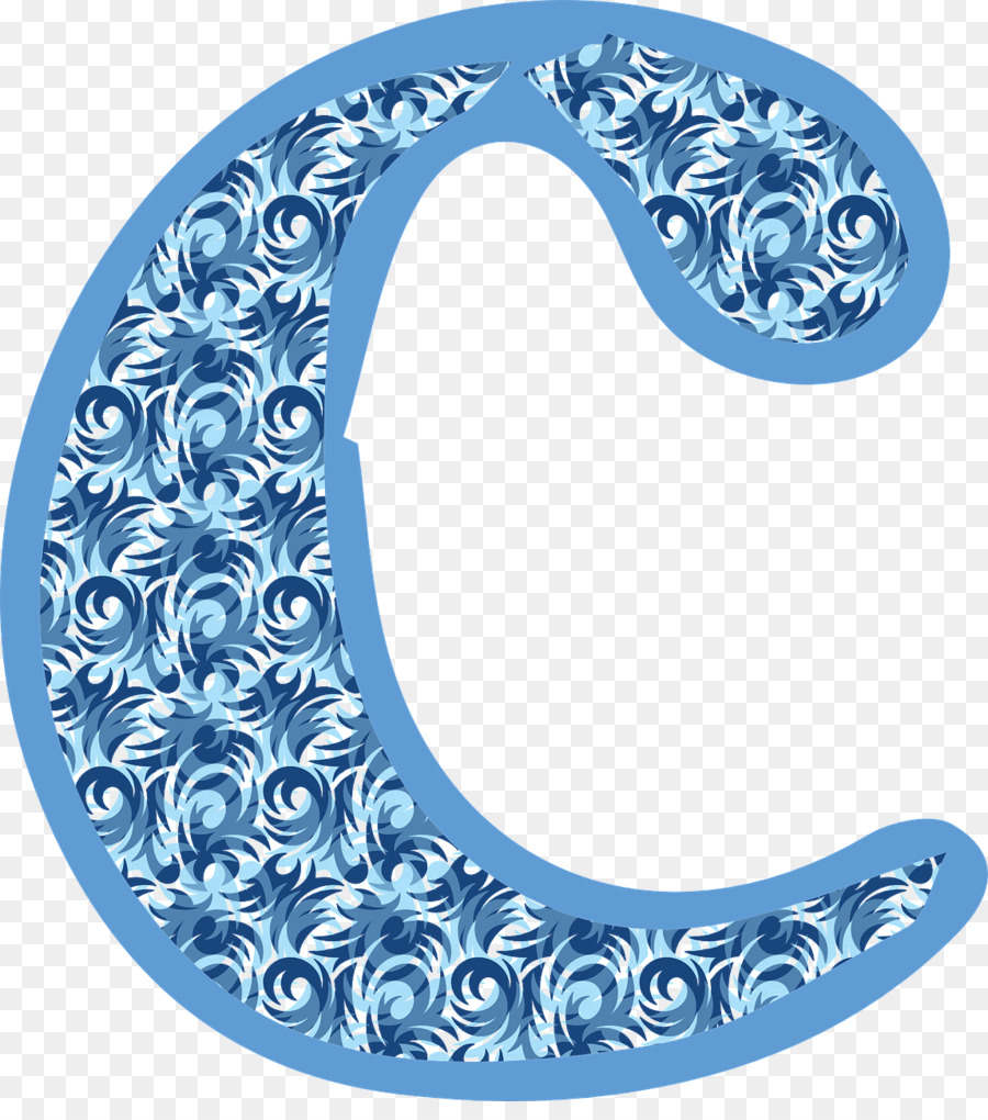 Lettre Bleue C，Alphabet PNG