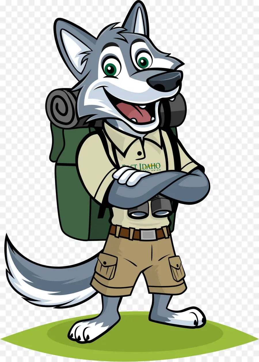 Mascotte De Loup，Sac à Dos PNG