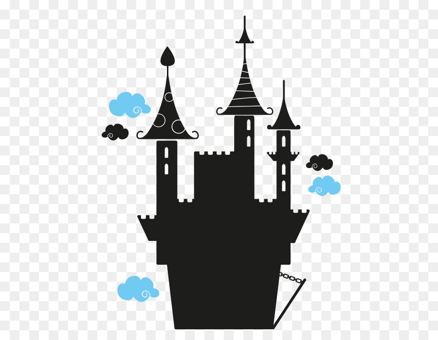 Silhouette De Château Noir，Château PNG