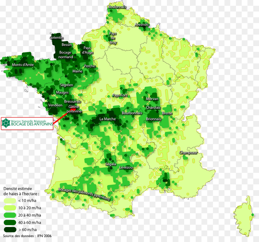 Carte De France，Densité PNG