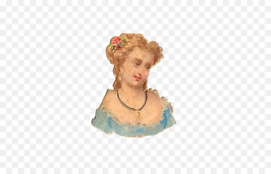 Portrait De Femme Vintage，Peinture PNG