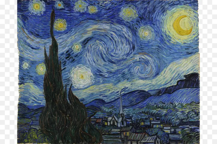 Nuit étoilée，Peinture PNG