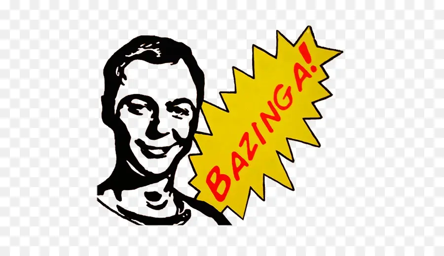 Bazinga，Style Bande Dessinée PNG