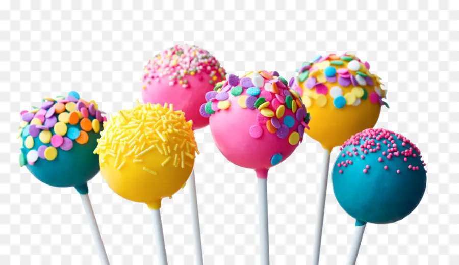 Des Cake Pops Colorés，Bonbons PNG