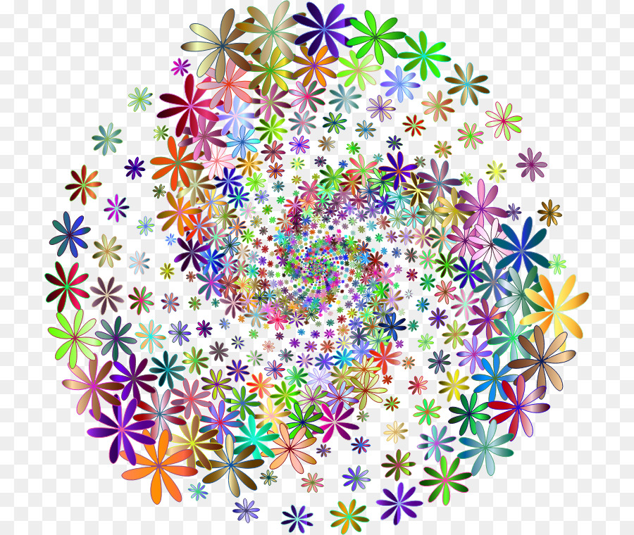 Spirale Colorée，Fleurs PNG